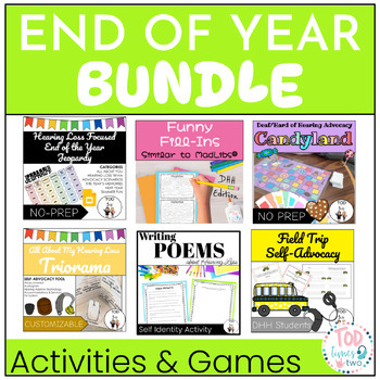 Preview of **BUNDLE** End of the Year Activities | DHH Focused | Deaf Education