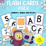 *BUNDLE* FLASH CARDS – Letters, numbers and shapes – WINTER theme