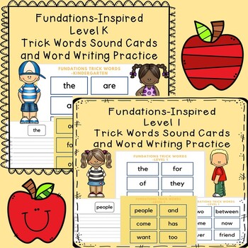Preview of ** BUNDLE!! FUnDATIONS Inspired Trick Words and Handwriting Level K &1**