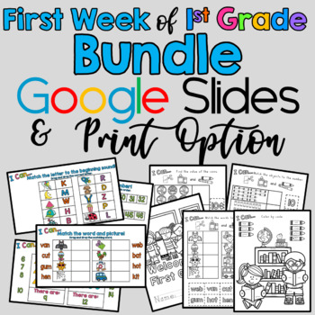 Preview of **BUNDLE** First Week of First Grade Activities