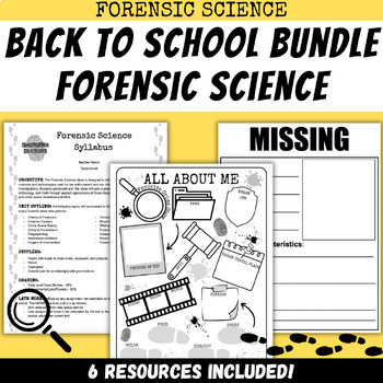Preview of *BUNDLE* Forensic Science Back to School activities, project, & more