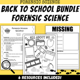*BUNDLE* Forensic Science Back to School activities, proje