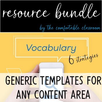 Preview of *BUNDLE* Generic Vocabulary Templates for ANY Content Areas