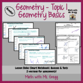 *BUNDLE* Geometry - Topic 1 Geo Basics *BUNDLE* (SMART NB 