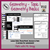 *BUNDLE* Geometry - Topic 1 Geometry Basics *BUNDLE* (PPT 