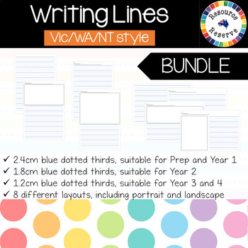 Preview of {BUNDLE} Handwriting Lines - Vic/WA/NT {Prep/Foundation, Year 1, Year 2, Year 3}