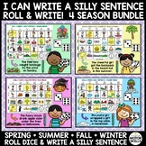 *BUNDLE* I CAN WRITE SILLY SENTENCES - Roll and Write - 4 Seasons