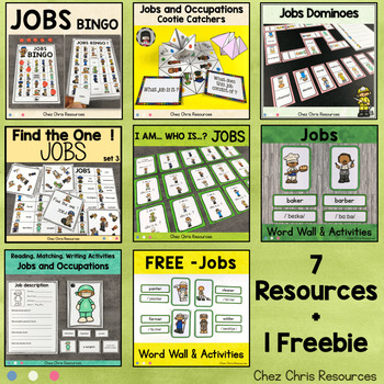 Download Reading, Writing Activities, Games, Task Cards - Jobs and ...