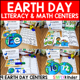 Earth Day Literacy & Math Activities Centers for Kindergarten