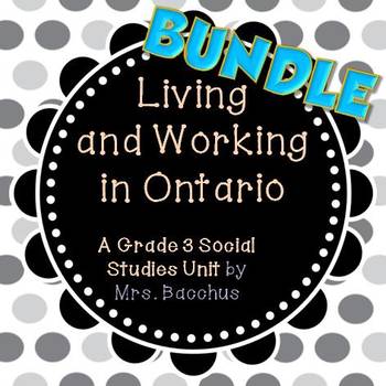 Preview of {BUNDLE} Living and Working in Ontario - Grade 3 Social Studies Unit