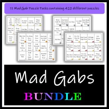 Preview of ~~BUNDLE~~ Mad Gabs ALL THEMES