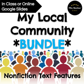 Preview of *BUNDLE* My Local Community - Google Slides Lessons & PDF Printables