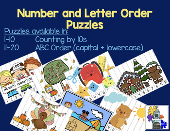 Preview of *BUNDLE* Number and Letter Order Puzzles