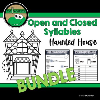 Preview of **BUNDLE** Open and Closed Syllables - Halloween Worksheets and Video