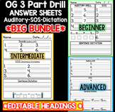 BIG BUNDLE OG SOS Dictation Drill Papers- 3 Levels EDITABL