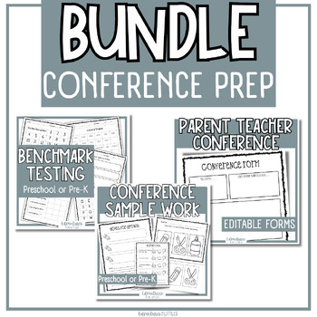 Preview of Parent Teacher Conference Prep BUNDLE | Forms, Sample Work, and Assessments