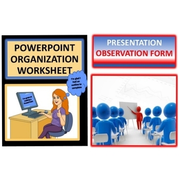 Preview of BUNDLE PowerPoint Organization Form/Presentation Observation Form EDITABLE