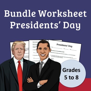 Preview of (BUNDLE) Reading Comprehension Worksheet: Presidents Day
