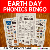 Earth Day Activities, Phonics Bingo, No-Prep CVC Decodable Game