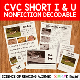 CVC Decodable Nonfiction Reader with Word Work Activities,