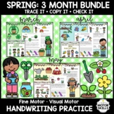 *BUNDLE* SPRING • Mar Apr May • Trace Copy Check • Handwri