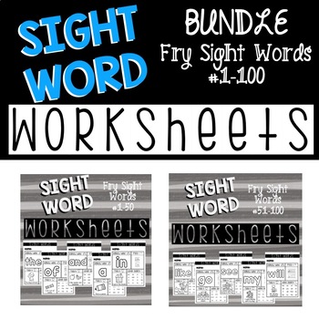 Preview of **BUNDLE** Sight Word/High Frequency Words Worksheets