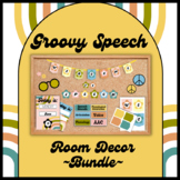 ~BUNDLE~ Speech Therapy Room Decor - Groovy/Retro theme for SLPs