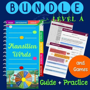 Preview of [BUNDLE] TRANSITION WORD GUIDE & WORKSHEETS FOR PRACTICING