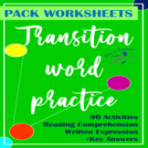 [BUNDLE] TRANSITION WORDS 90 WORKSHEETS | REGULAR LESSON &