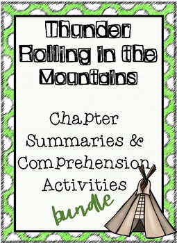 Preview of {BUNDLE} Thunder Rolling in the Mountains - Summaries + Comprehension Activities