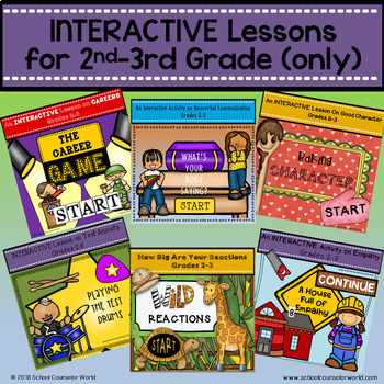 Preview of BUNDLE: 6 INTERACTIVE Guidance Lessons, Grades 2-3