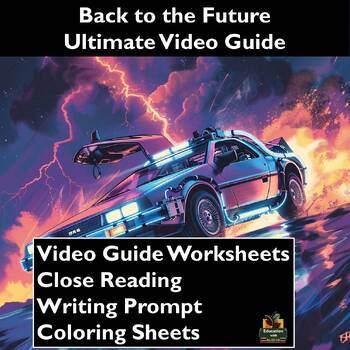 Preview of Back To The Future Movie Guide Activities: Worksheets, Reading, Coloring, & more