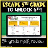 End of Year 5th Grade Math Review Practice Digital Escape 