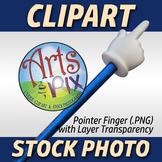 "Back to School" Clipart Stock Photo of a Pointer Finger
