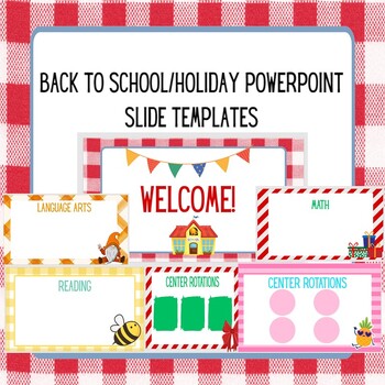 Preview of **Back to School/ Holiday PowerPoint Slide Templates** Bulletin Board**