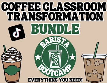 Preview of "Barista Bootcamp" Coffee Classroom Transformation BUNDLE!