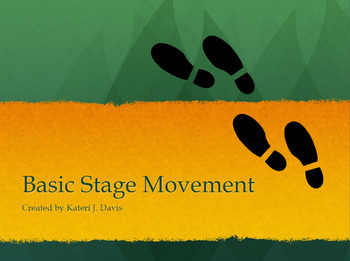 Preview of "Basic Stage Movement" Slide Presentation for Drama and Theatre Students