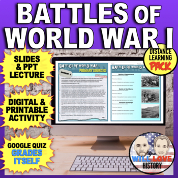 Preview of  Battles of WWI | World War I | Digital Learning Pack