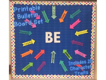 Preview of “Be” Inspirational Bulletin Board Set—Character Traits Bulletin Board