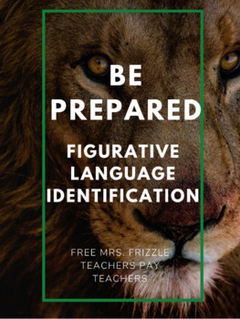 Preview of "Be Prepared" Figurative Language Identification