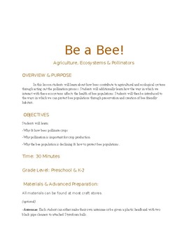 Preview of "Be a Bee" Pollination Activity