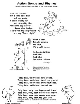 (Bear) Action Songs and Rhymes by Evan-Moor Educational Publishers