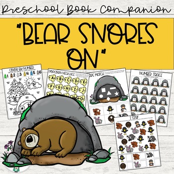 "Bear Snores On" Children Story felt/ flannel board set 