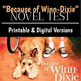 "Because of Winn-Dixie" Novel Test (Printable and Google F
