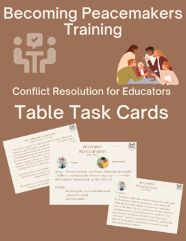 Preview of 'Becoming Peacemakers' Table Task Cards