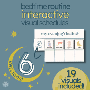 Preview of ** Bedtime + Evening Routine Visual Schedule (6 Versions, 19 Visual Included) **