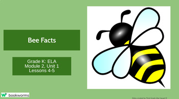 Preview of "Bee Facts" Google Slides- Bookworms Supplement