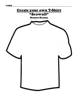 “Beowulf” T-Shirt Worksheet by BAC Education | TPT