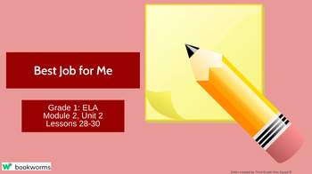 Preview of "Best Job for Me" Google Slides- Bookworms Supplement