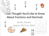"Big Book" on Fractions and Decimals (G.L.A.D. Strategy)